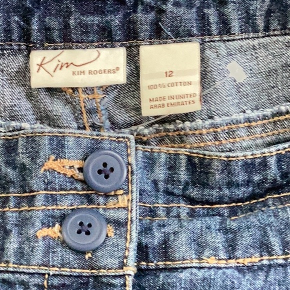 🦋NWOT Kim Rogers Just So Fun Size 12 Denim Skirt Wardrobe Must Have 🦋 - Picture 9 of 9